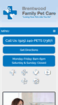 Mobile Screenshot of brentwoodfamilypetcare.com