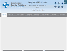 Tablet Screenshot of brentwoodfamilypetcare.com